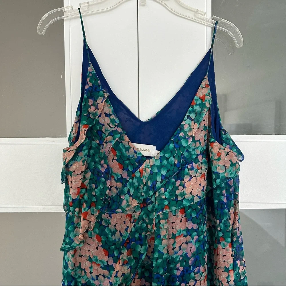 Zimmermann silk floral dress size 1 - Picture 2 of 5